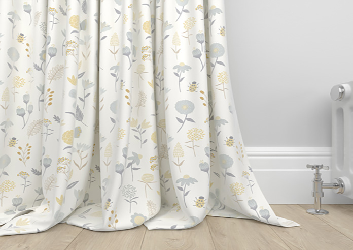 Floral Whimsy, Burnt Yellow - Made to Measure Curtains - Image 6